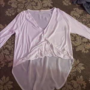 white low cut blouse